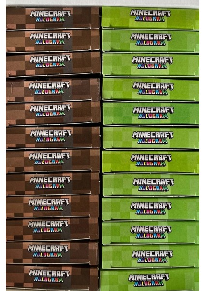 Minecraft Yeni Koleksiyon Hologram Oyun Kartı 5 Paket 50 Adet Kart