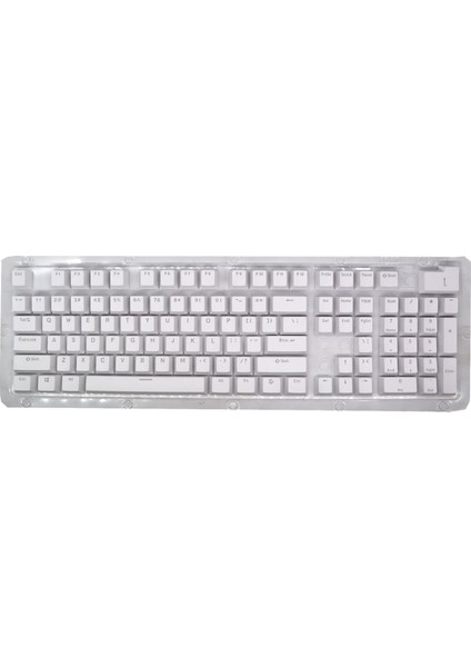 108 Tuş Universal Renkli Mekanik Klavye Tuş Takımı Kapağı Keycap Beyaz