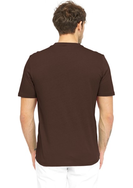 Erkek %100 Pamuk T-Shirt Pateo Kahverengi fiyatları