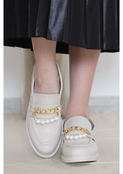Loafer Ayakkabı Bej