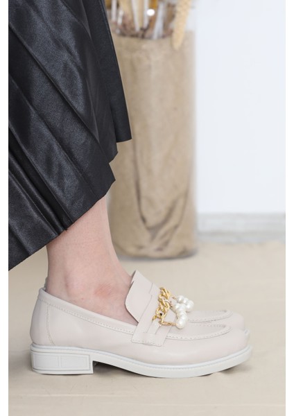 Loafer Ayakkabı Bej