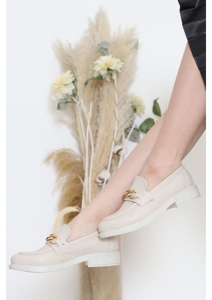 Loafer Ayakkabı Bej