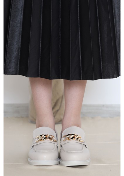 Loafer Ayakkabı Bej