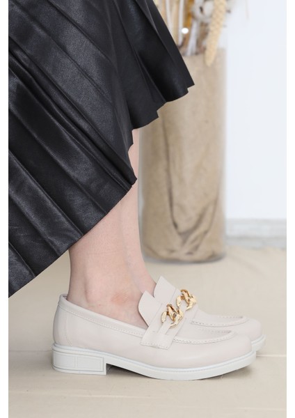 Loafer Ayakkabı Bej