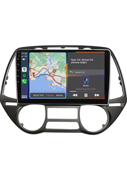 Hyundai I20 (2009-2012) Android 14 Multimedya Carplay 10 Inch 4 GB Ram / 64 GB Hafıza CRV-4284XD