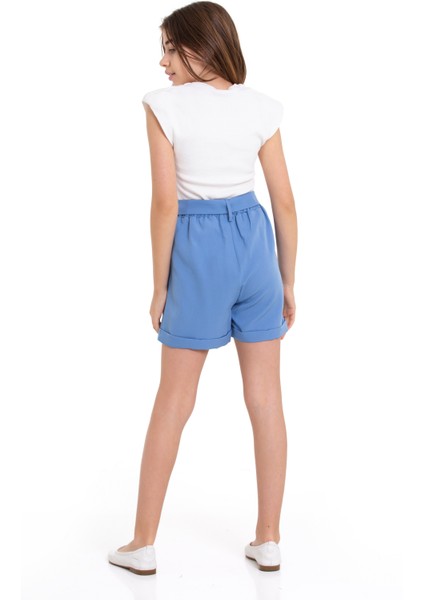 Beli Lastikli Kuşaklı Kız Çocuk Şort fırsatları