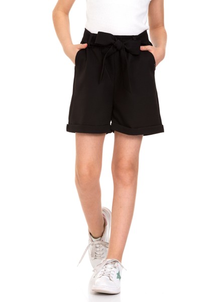 Beli Lastikli Kuşaklı Kız Çocuk Şort fiyatları