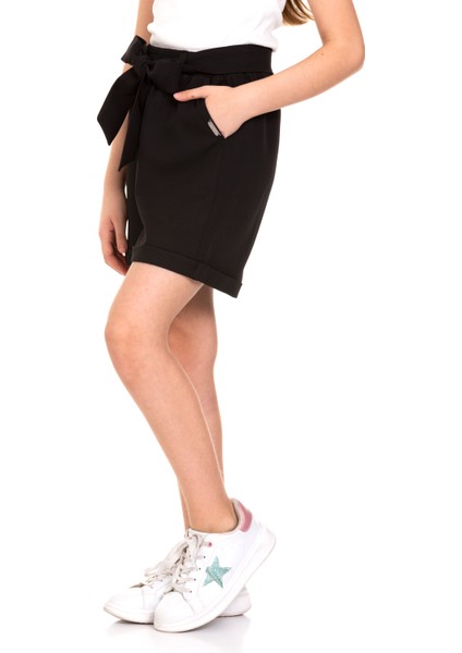 Beli Lastikli Kuşaklı Kız Çocuk Şort fırsatları