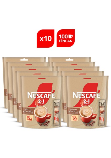 2si1 Arada Sütlü Köpüklü 10(10X10 gr) fiyatları