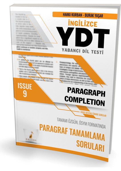 Pelikan Yayıncılık YDT İngilizce Paragraph Completion Issue 9