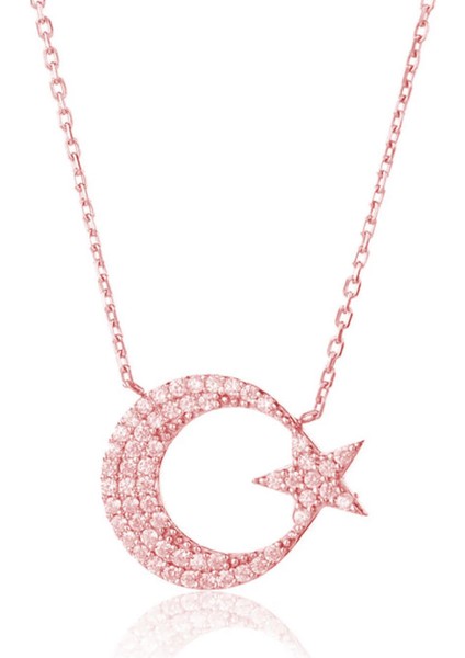 925 Ayar Gümüş Ayyıldız Figürlü Kadın Kolye modelleri