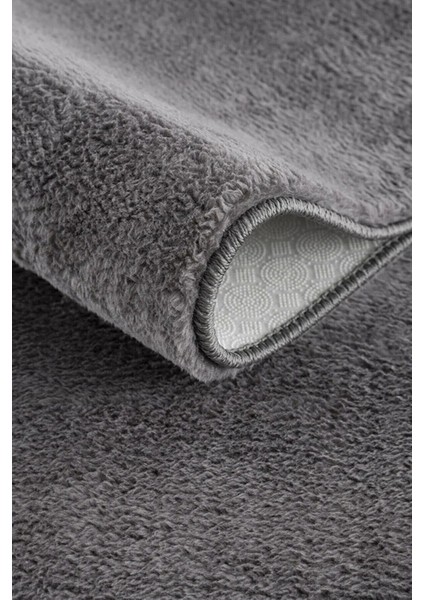 Frt Antrasit Dekoratif Peluş Puffy Kaymaz Taban Salon Mutfak Çocuk Odası Koridor Halısı modelleri