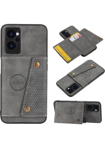 Realme Narzo 50A Başbakan Darbeye Koruyucu Kickstand Için Cüzdan Durumda (Yurt Dışından)