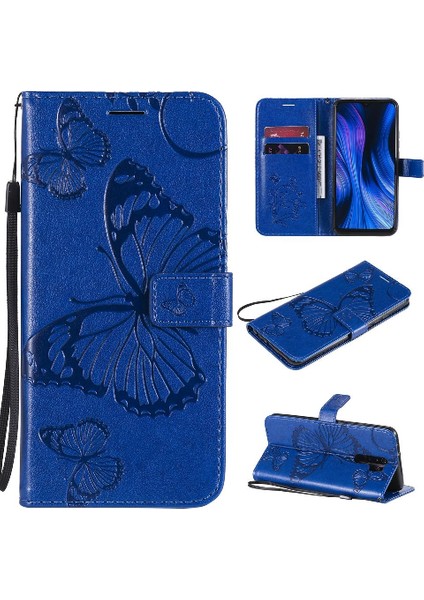 Kart Yuvası ile Xiaomi Redmi 9 Pu Deri Flip Kickstand Için Flip Case (Yurt Dışından)