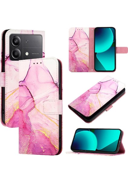 Xiaomi Poco X6 Neo Cüzdan Pu Deri Mermer Desen Kickstand (Yurt Dışından) indirimleri