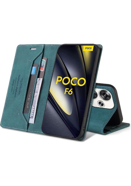 Xiaomi Poco F6 Iki Kart Yuvaları Kickstand Premium Deri Için Flip Case (Yurt Dışından) indirimleri