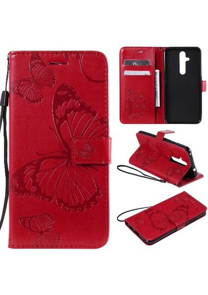 Kart Yuvası Standı Manyetik Kapak ile Nokia X71 Için Flip Case Darbeye Pu (Yurt Dışından)