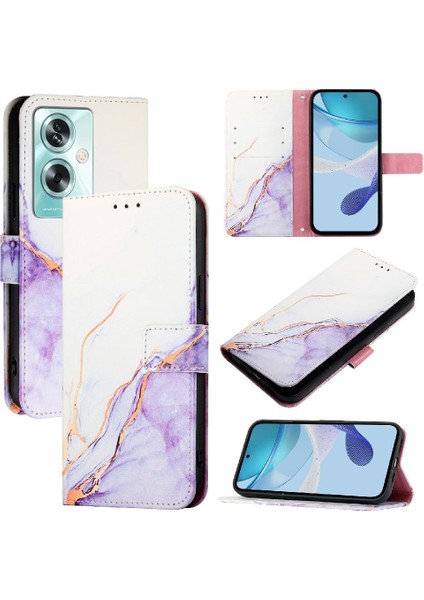 Oneplus Nord N30 Se 5g Kickstand Cüzdan Mermer Desen Pu Deri Için Kılıf (Yurt Dışından) indirimleri