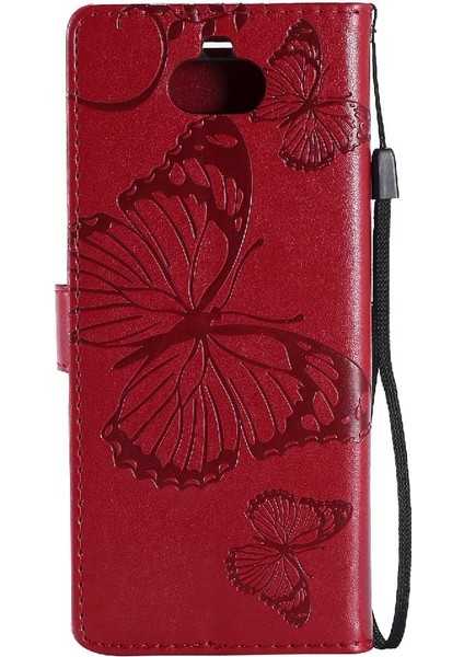 Kart Yuvası Standı Pu ile Sony Xperia Xa3 Darbeye Kapak Için Flip Case (Yurt Dışından) modelleri