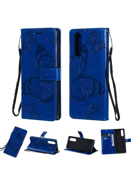 Sony Xperia 2 Için Flip Case Manyetik Kapak Flip Kickstand ile Kart Yuvası (Yurt Dışından)