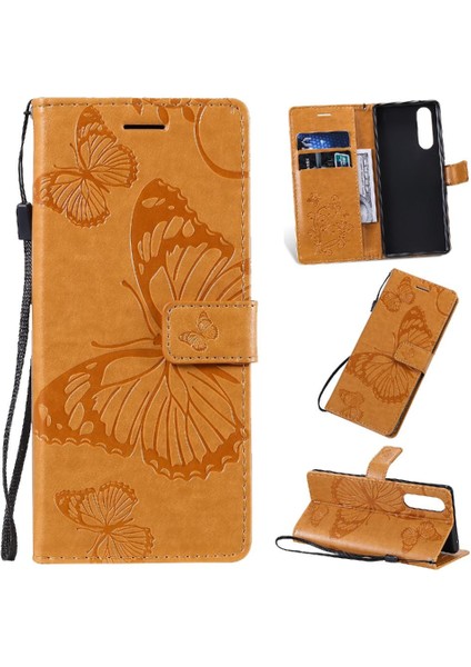 Sony Xperia 2 Için Flip Case Manyetik Kapak Flip Kickstand ile Kart Yuvası (Yurt Dışından)