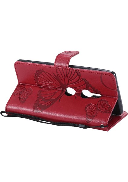 Kart Yuvası Standı ile Sony Xperia Xz2 Için Flip Case Kickstand Kapak Çevirin (Yurt Dışından) modelleri