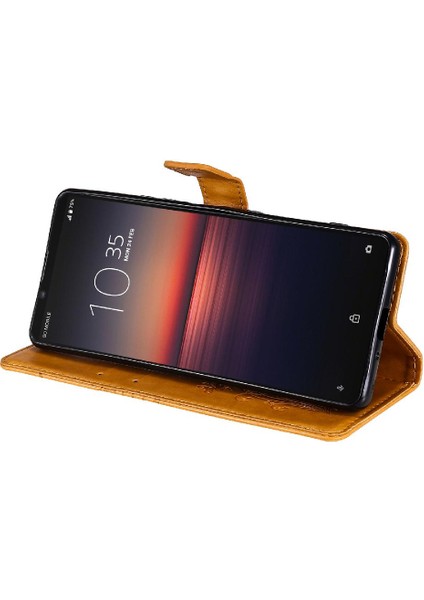 Kart Yuvası Standı ile Sony Xperia 1 Iii Için Flip Case Pu Deri Manyetik (Yurt Dışından) fırsatları