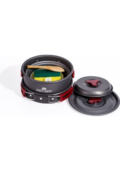 11 Parça Kamp Tencere Tava ve 4 Çatal Kaşık Bıçak Seti modelleri