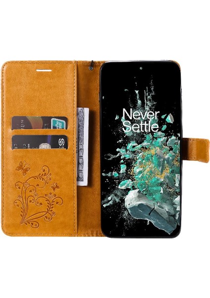Oneplus 10T Için Flip Case Darbeye Kapak Kart Yuvası Standı ile Pu Deri (Yurt Dışından) fırsatları