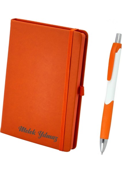 Isme Kişiye Özel Termo Lastikli Mini Not Defteri Kalem Seti 9X14