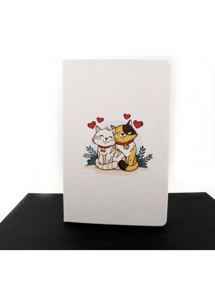 Termo Deri Mutlu Çift Desenli Lastikli Defter