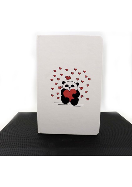 Termo Deri Mutlu Çift Desenli Lastikli Defter