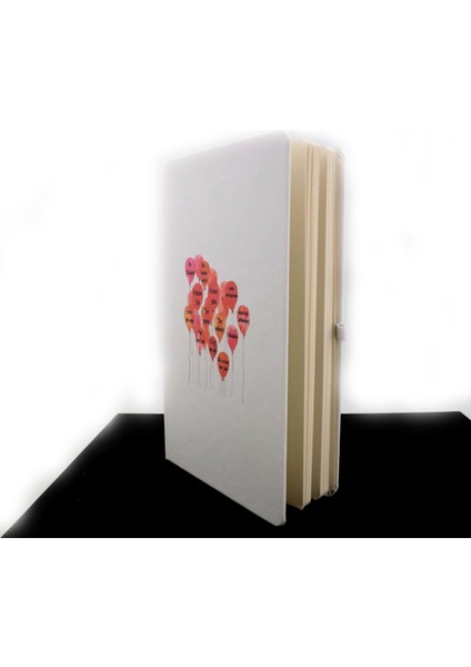 Termo Deri Mutlu Çift Desenli Lastikli Defter