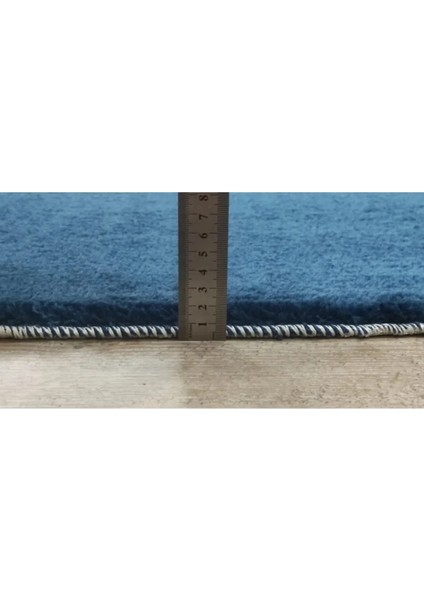 Frt Mavi Dekoratif Peluş Puffy Kaymaz Taban Salon Mutfak Çocuk Odası Koridor Halısı modelleri