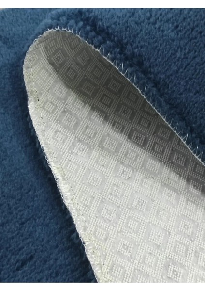 Frt Mavi Dekoratif Peluş Puffy Kaymaz Taban Salon Mutfak Çocuk Odası Koridor Halısı fırsatları