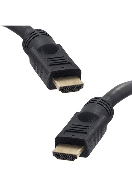 Plastik Düz Siyah 25 Metre Gold Flat HDMI Kablo Poşetli (K0)