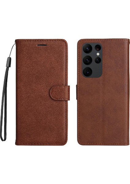 Samsung Galaxy S23 Ultra Klasik Düz Renk Iş Cüzdan Için Flip Case (Yurt Dışından) indirimleri