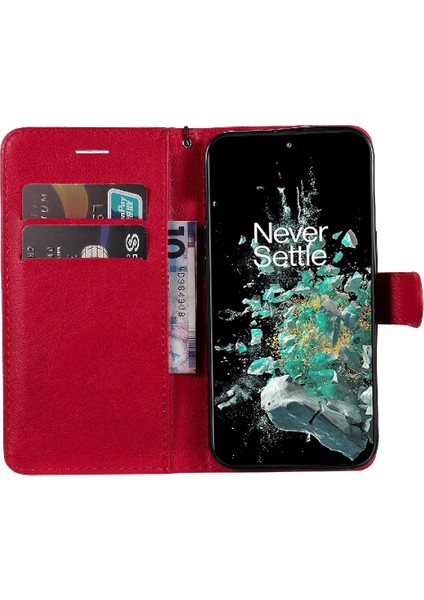 Oneplus 10T Iş Cüzdan Telefon Kılıfı Için Flip Case Klasik Düz Renk (Yurt Dışından)