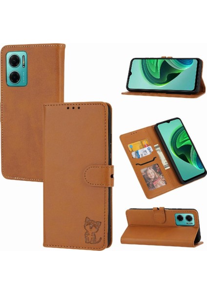 Cüzdan Kılıf Için Xiaomi Redmi Not 11R Manyetik Kapatma Kickstand Kart Tüm (Yurt Dışından)