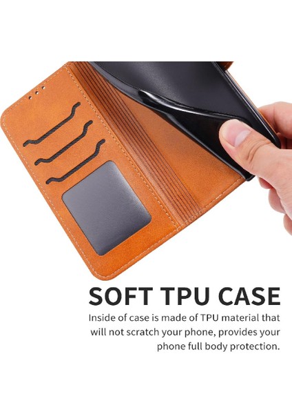 Cüzdan Kılıf Için Xiaomi Redmi Not 11R Manyetik Kapatma Kickstand Kart Tüm (Yurt Dışından)