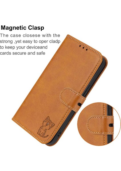 Cüzdan Kılıf Için Xiaomi Redmi Not 11R Manyetik Kapatma Kickstand Kart Tüm (Yurt Dışından)