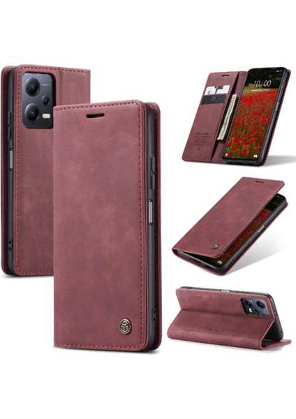 SZY Market Xiaomi Poco X5 5g Manyetik Kapatma Için Flip Case Darbeye Çevir Folio Pu (Yurt Dışından)