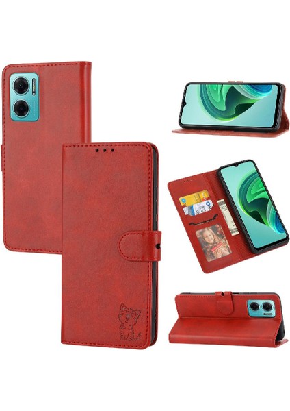 Cüzdan Kılıf Için Xiaomi Redmi Not 11R Manyetik Kapatma Kickstand Kart Tüm (Yurt Dışından)