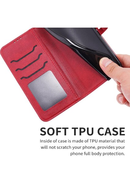 Cüzdan Kılıf Için Xiaomi Redmi Not 11R Manyetik Kapatma Kickstand Kart Tüm (Yurt Dışından)