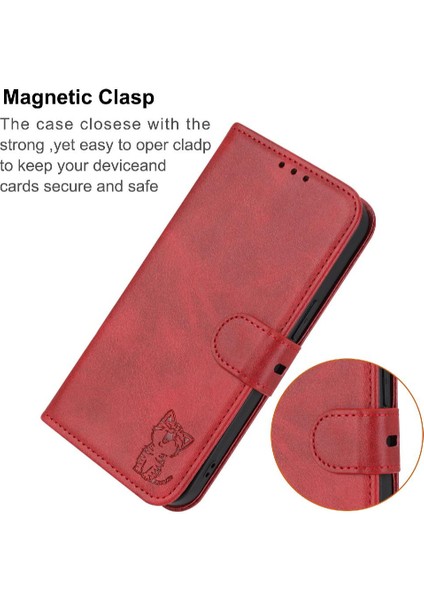 Cüzdan Kılıf Için Xiaomi Redmi Not 11R Manyetik Kapatma Kickstand Kart Tüm (Yurt Dışından)