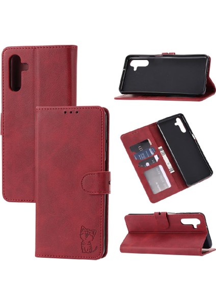 Samsung Galaxy S24 Kickstand Kabartmalı Kart Tutucu Için Cüzdan Durumda Tüm (Yurt Dışından)