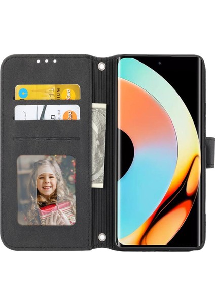 Realme 10 Pro Artı Cüzdan Durumda Pu Deri Kickstand Için Flip Case (Yurt Dışından)