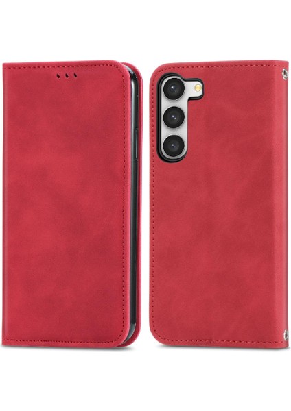 Samsung Galaxy S23 Artı Cüzdan Deri Kılıf Kapak Çevirin (Yurt Dışından)