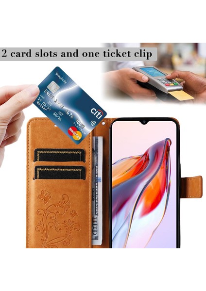 Kart ile Xiaomi Redmi 12C Manyetik Kapak Darbeye Kapak Için Flip Case (Yurt Dışından) indirimleri