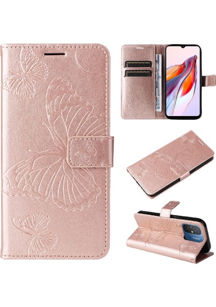 Kart ile Xiaomi Redmi 12C Manyetik Kapak Darbeye Kapak Için Flip Case (Yurt Dışından)